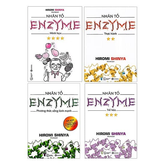 Trọn Bộ 4 Cuốn Nhân Tố Enzyme Tái Bản Tặng Kèm Sổ Tay