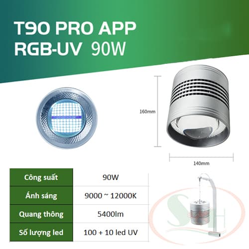 Đèn led lon Week RGB T series T70 T90 Pro rọi mini rocket led UV bể cá tép thủy sinh T90 Pro