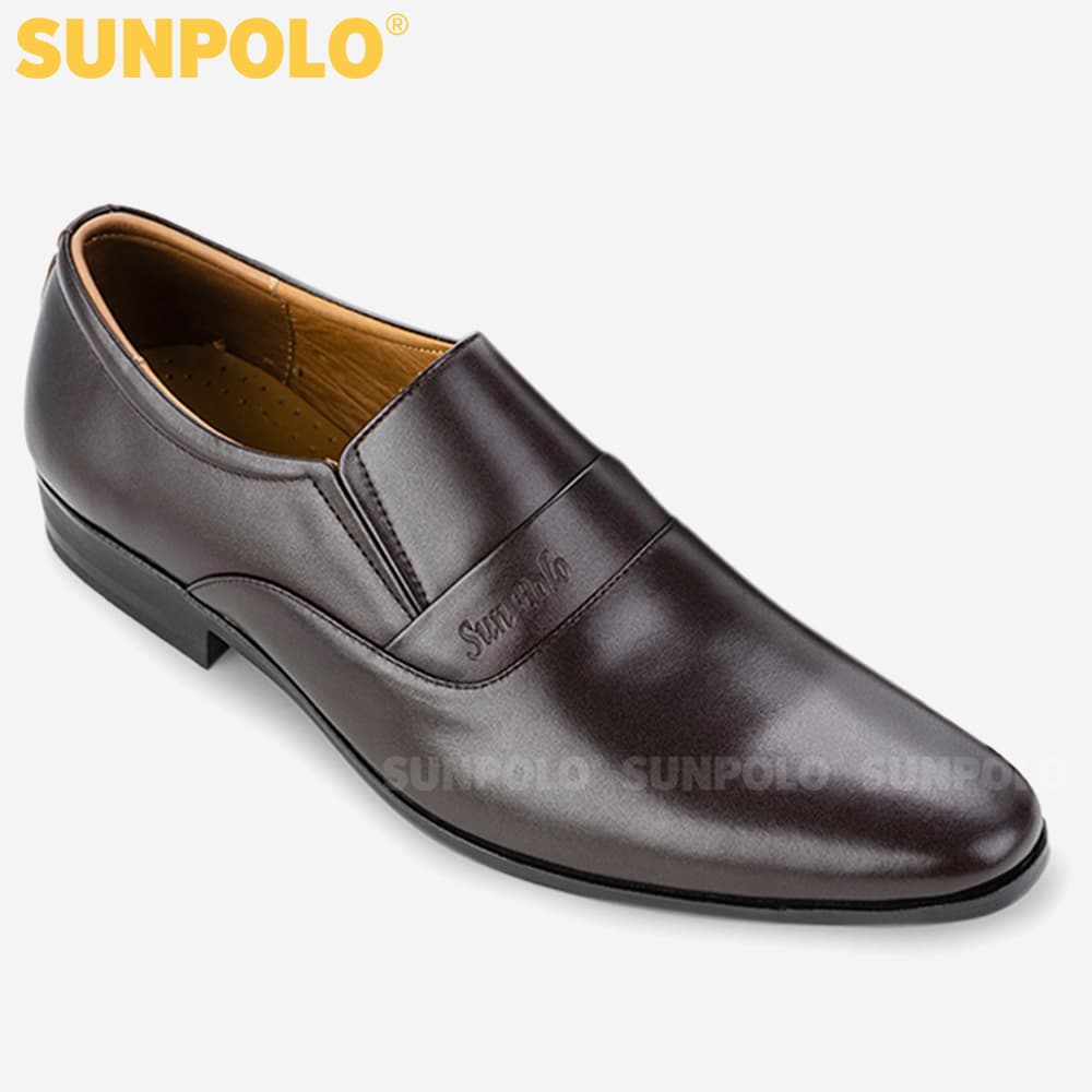 Giày Tây Nam Da Bò SUNPOLO TAY234 Nâu 41
