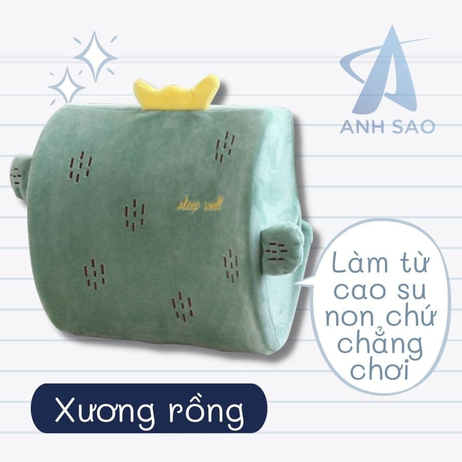 Gối tựa lưng văn phòng cao su non A kích thước 34 x 34 cm x 610cm xương rồng
