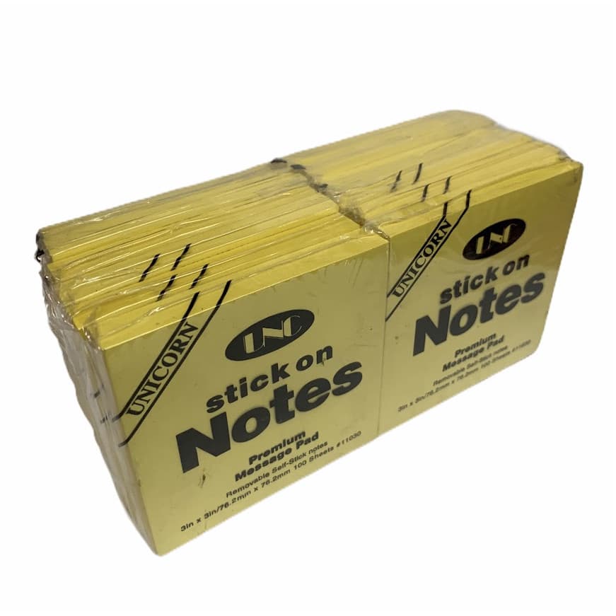 Lốc 12 xấp Giấy note vàng 3x3 UNC 7 6cmx7 6cm