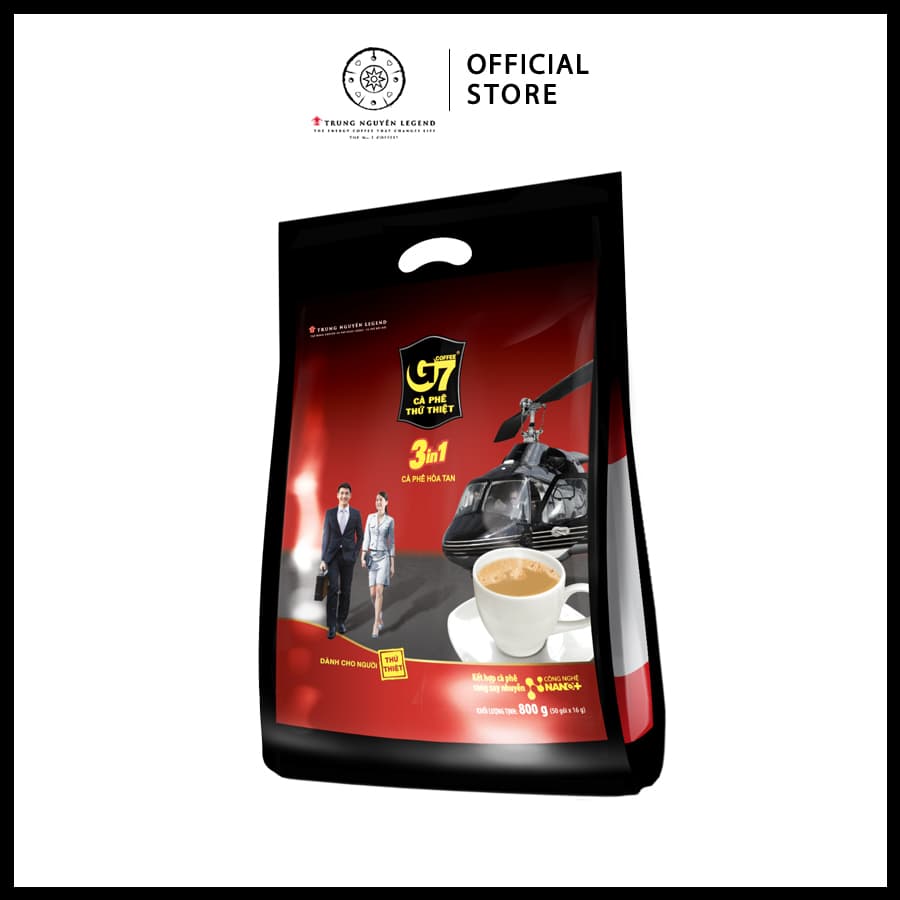 Trung Nguyên Legend Cà phê hòa tan G7 3in1 Bịch 50 sticks x 16gr gói dài
