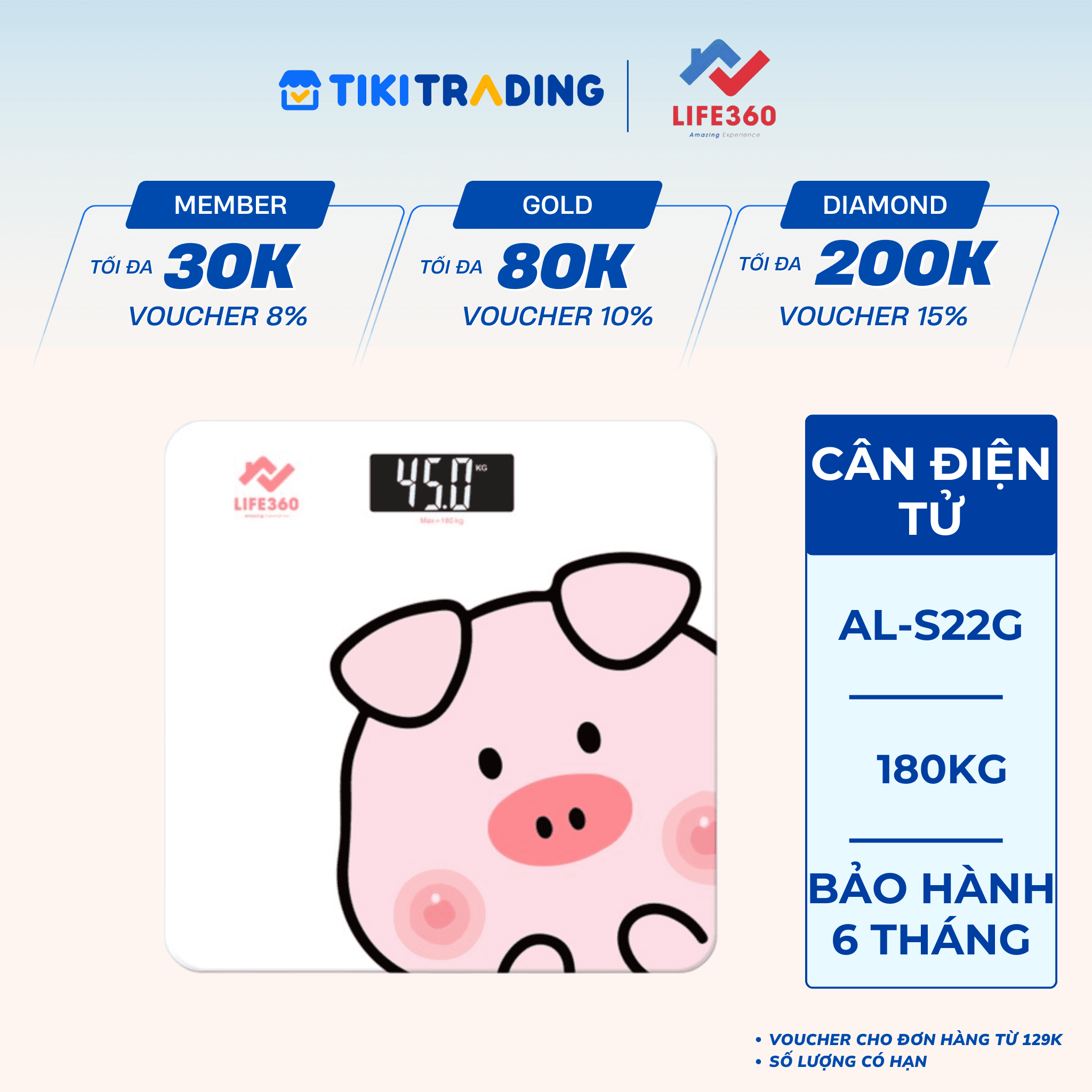 Cân sức khỏe Life360 AL S22G