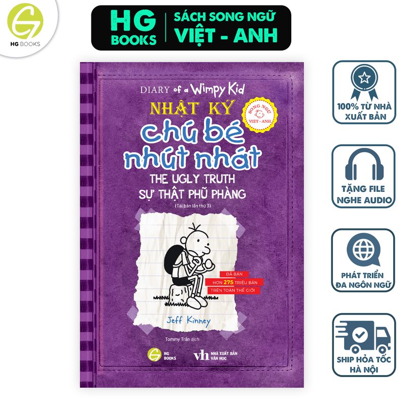 Nhật Ký Chú Bé Nhút Nhát song ngữ Việt Anh Tập 5 Sự Thật Phũ Phàng