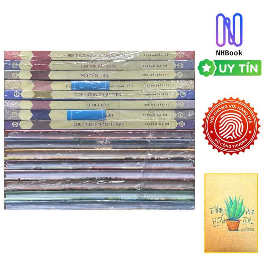 Combo Sách Lịch Sử Việt Nam Bằng Tranh Trọn Bộ 16 Cuốn Bìa Cứng In Màu Toàn Bộ NXB Trẻ Tặng Sổ Tay Xương Rồng