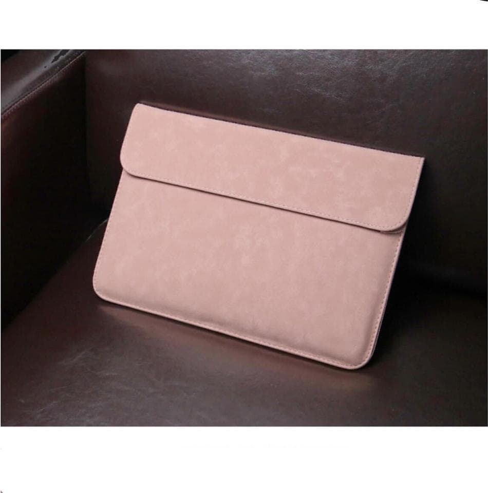BAO DA CẶP DA TÚI DA CHỐNG SỐC CHO MACBOOK SURFACE PRO LAPTOP MÀU HỒNG TẶNG KÈM VÍ ĐỰNG SẠC CHUỘT SURFACE PRO 4 5 6