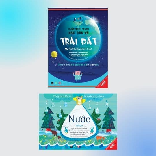 Combo Sách Ehon Nhật Bản Cuốn sách tranh đầu tiên về Trái Đất Nước