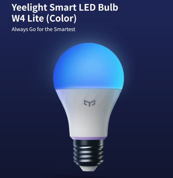 Bóng đèn Led thông minh Yeelight Bulb W4 Lite 9W RGB 16 triệu màu Hỗ trợ Apple Homekit Razer Chroma