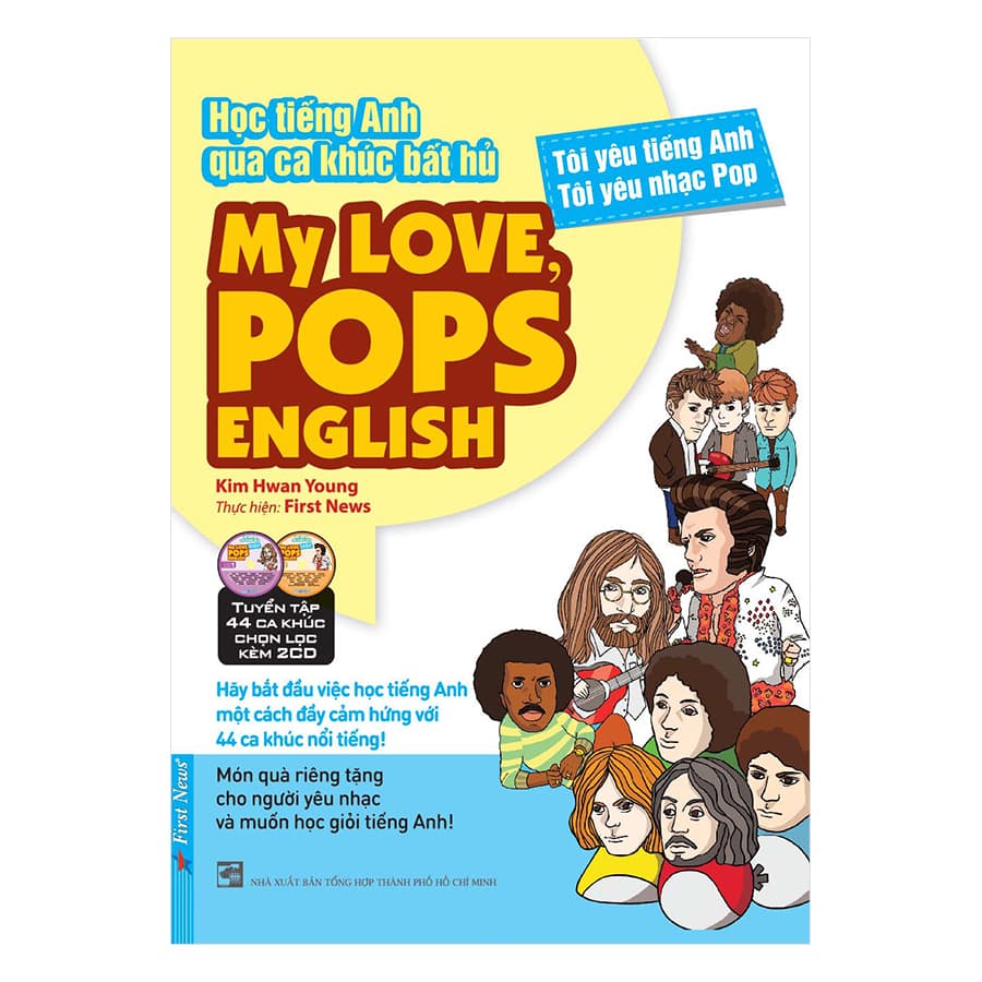 Sách My Love Pops English Học Tiếng Anh Qua Ca Khúc Bất Hủ Tặng Kèm 2CD