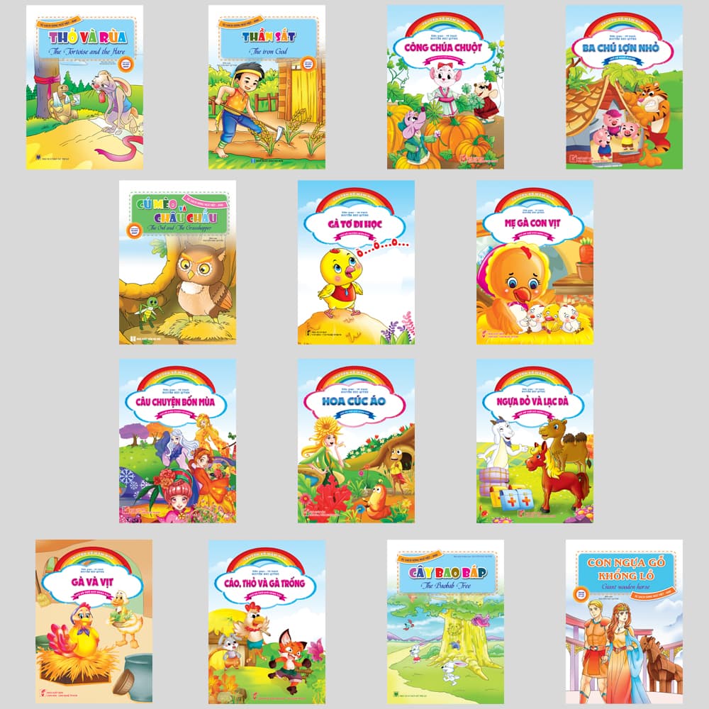 Combo 14 Truyện Ngụ ngôn Aesop Truyện kể mầm non Truyện cổ tích Giao ngẫu nhiên