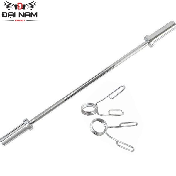 Đòn Tạ Dài 2m Inox Phi 50 Nặng 12kg Nhập Khẩu Đại Nam Sport Kèm 2 Khóa Tạ