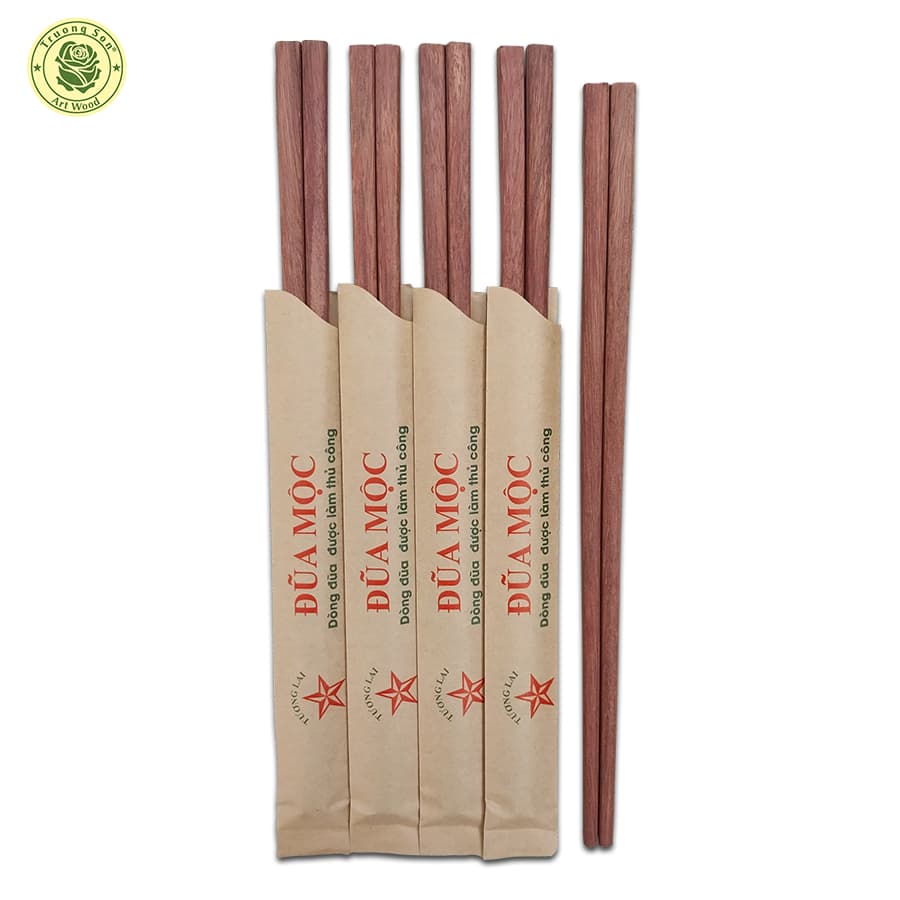Đũa Gỗ Cẩm Mộc 05 Đôi Hộp Đồ Gỗ Nhà Bếp Thương Hiệu trường Sơn