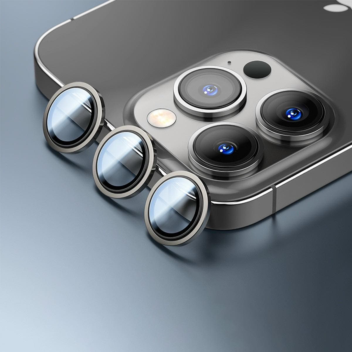 Bộ miếng dán kính cường lực bảo vệ Camera iPhone 14 Pro 6.1 inch 14 Pro Max hiệu Wiwu Guard Lens Ring mang lại khả năng chụp hình sắc nét full HD độ cứng 9H chống trầy chống chụi & vân tay bảo vệ toàn diện hàng nhập khẩu Màu Đen
