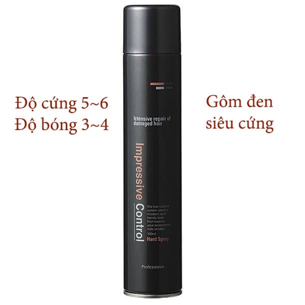 Gôm xịt tóc tạo kiểu siêu cứng giữ nếp lâu Mugens Hair Spray Hàn Quốc 300ml Móc khóa Gôm đen siêu cứng