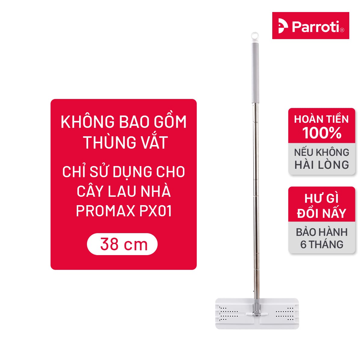 Cây lau nhà thay thế bộ lau nhà PX01 Không bao gồm thùng vắt Parroti MOP PX01