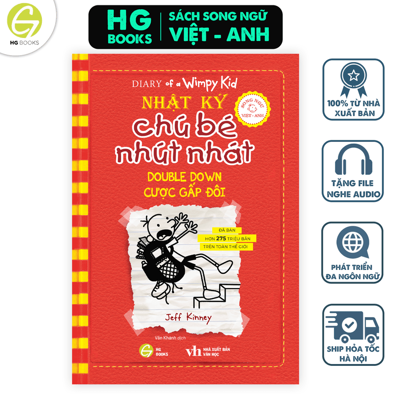 Nhật ký chú bé nhút nhát Song ngữ Việt Anh Tập 11 Cược Gấp Đôi
