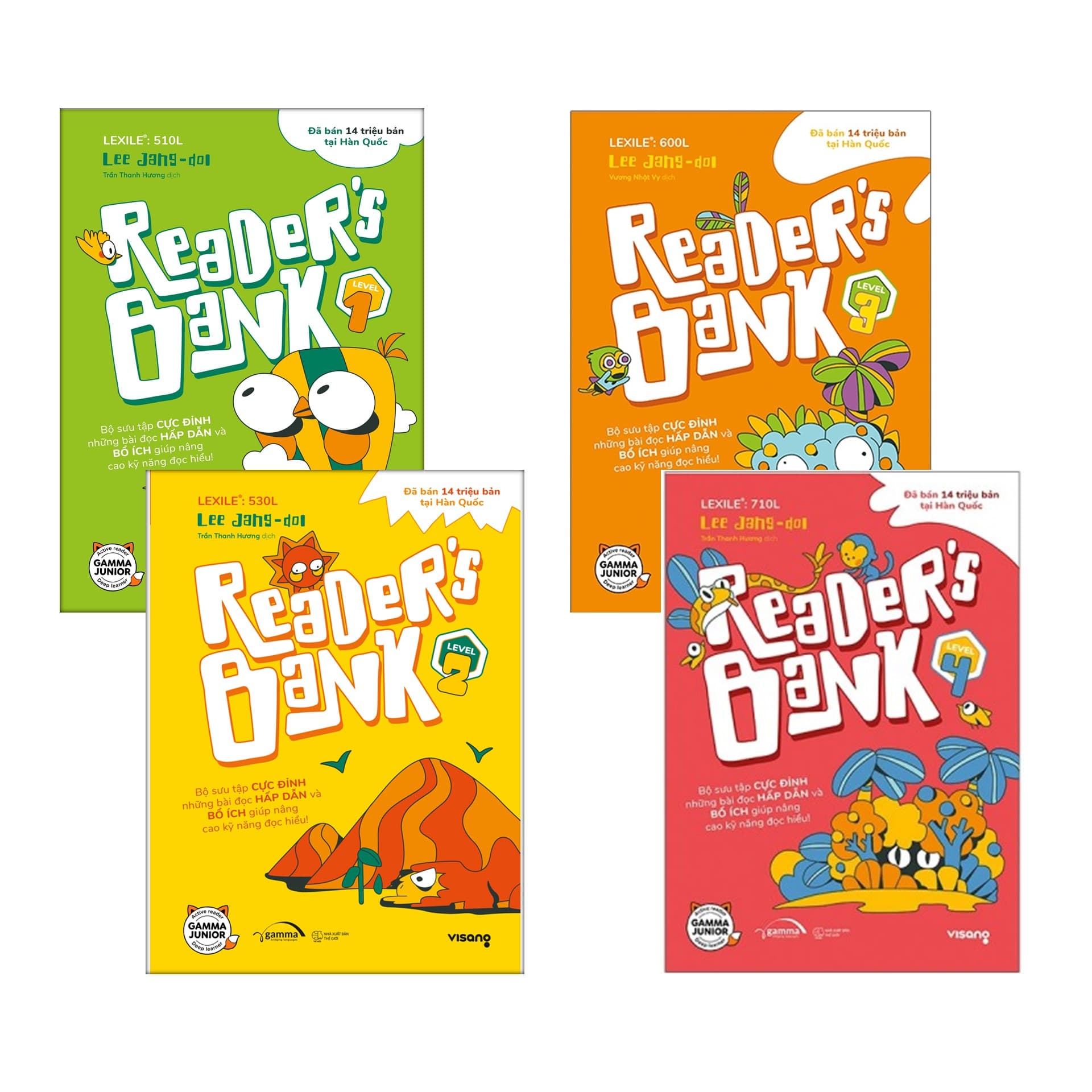 Bộ 4 Cuốn Readers Bank Level 1234