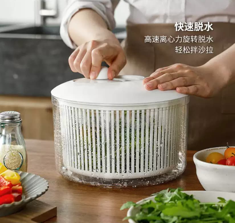 Rổ quay rau Nhật Bản Pearl Metal 2.7L 4.45L 6.6L Hàng nội địa Nhật Bản nhập khẩu Made in Japan H 580H 614H 581 Size 4.45L