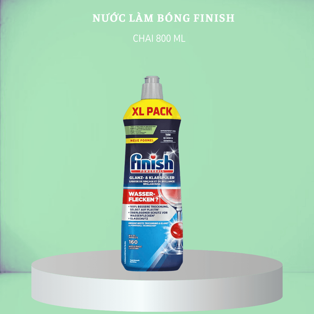 Nước làm bóng finish 800ml dùng cho Máy rửa bát chén 800ml nước bóng finish