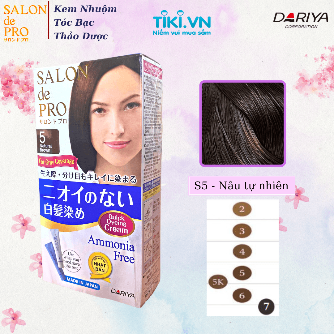 Kem nhuộm tóc Salon de Pro 5 Màu nâu tự nhiên