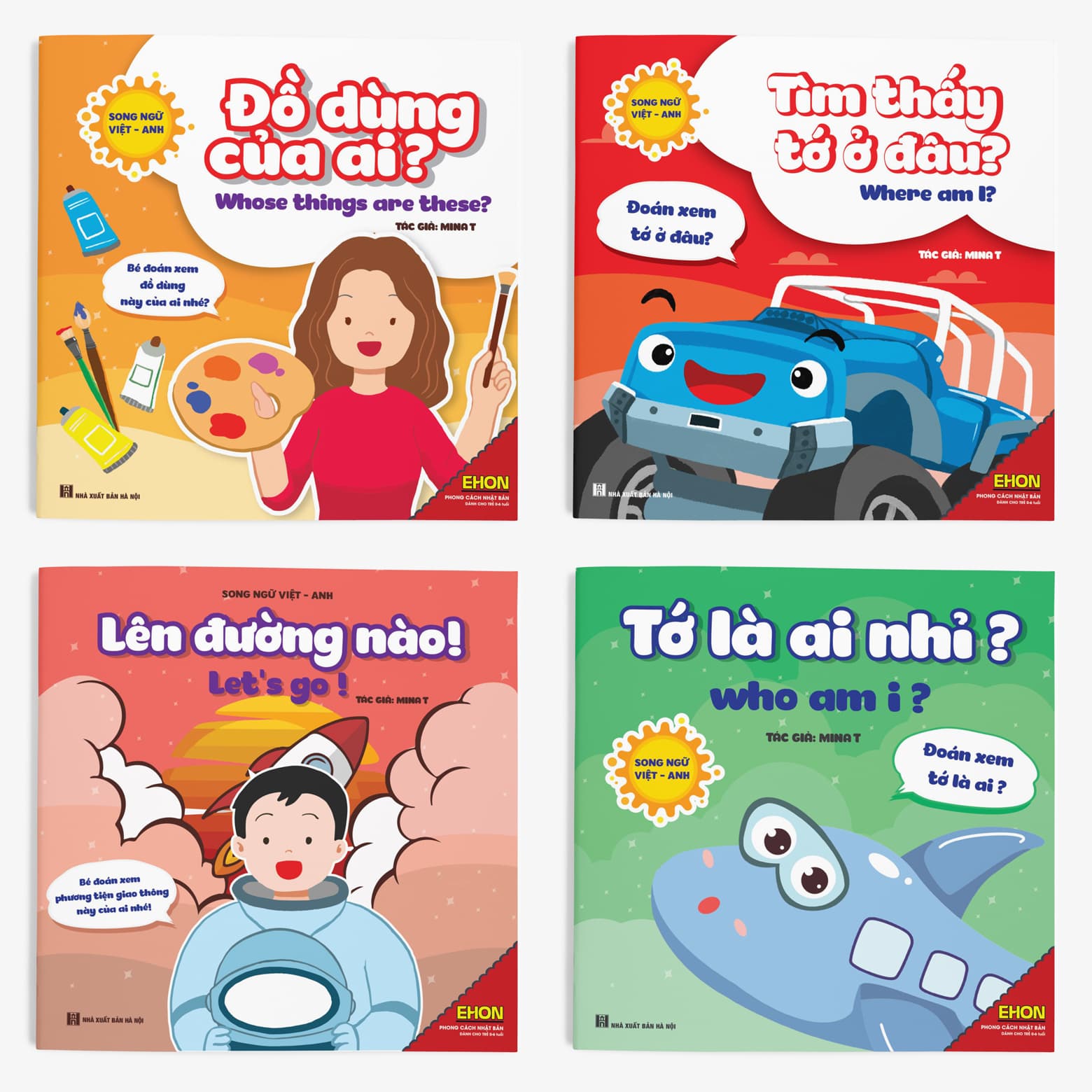 Sách Ehon Combo 4 cuốn Tớ là ai nhỉ Dành cho trẻ từ 0 3 tuổi