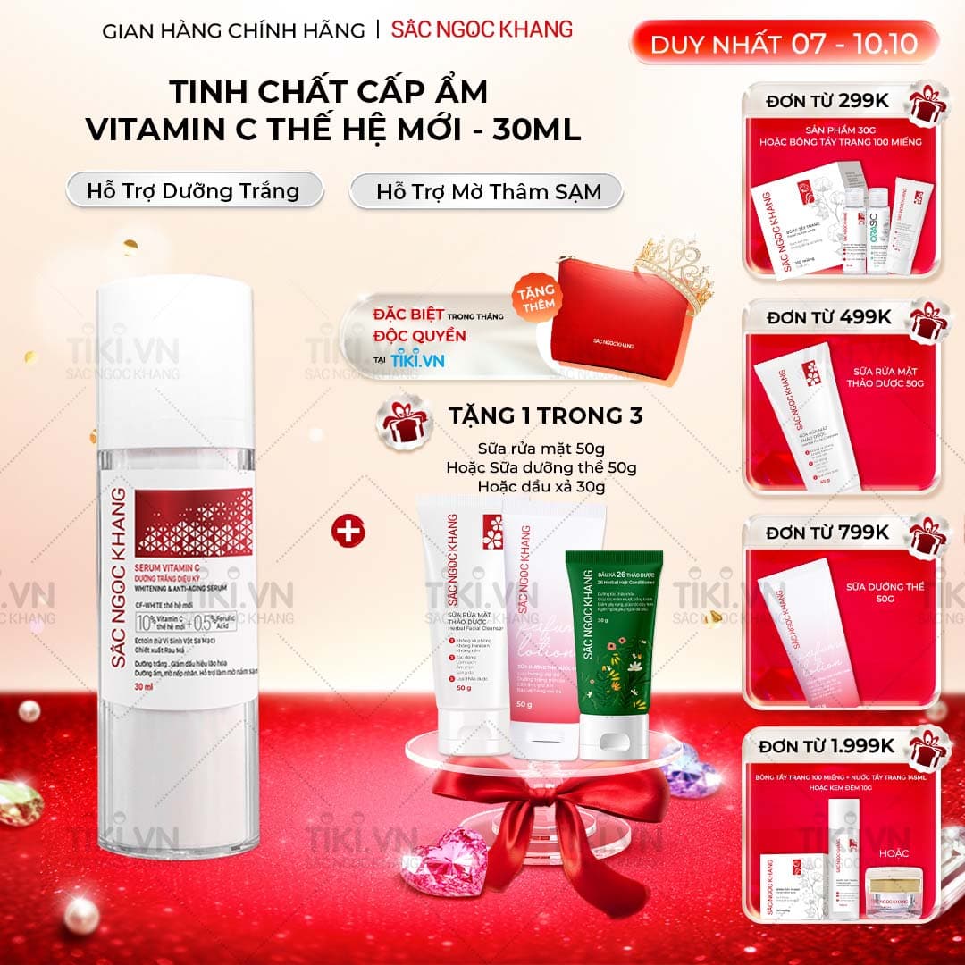 Tinh chất Serum C thế hệ mới Sắc Ngọc Khang 30ml giúp dưỡng trắng mờ thâm nám ngừa nếp nhăn