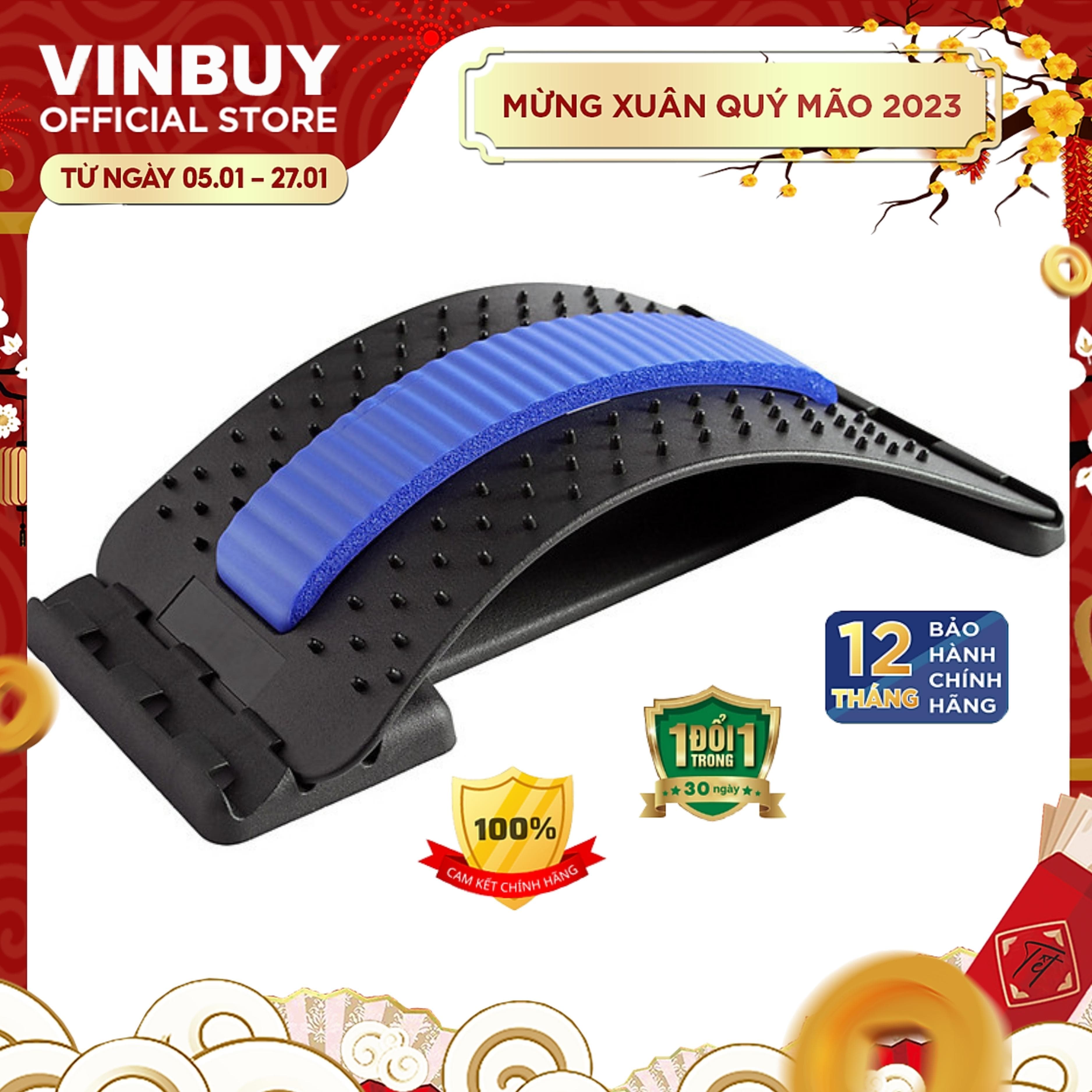 Khung Nắn Chỉnh Cột Sống Khung Định Hình Cột Sống Dụng Cụ Hỗ Trợ Thoát Vị Đĩa Đệm Đau Mỏi Lưng Đau Vai Gáy VinBuy đen