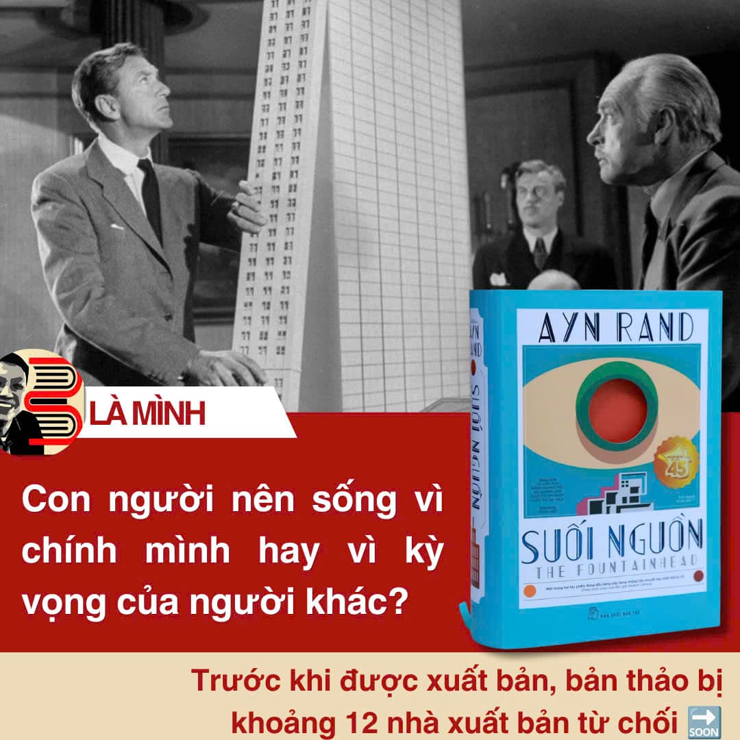 Bìa cứng tặng kèm postcard SUỐI NGUỒN Ayn Rand Nxb Trẻ