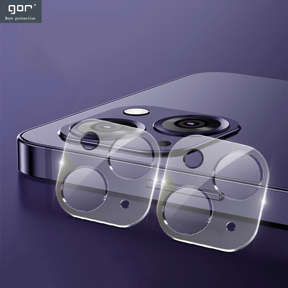 Miếng Dán Kính Cường Lực Camera GOR cho iphone 13 iPhone 14 iphone 15 Series Bộ 2 Miếng iPhone 14 14 Plus