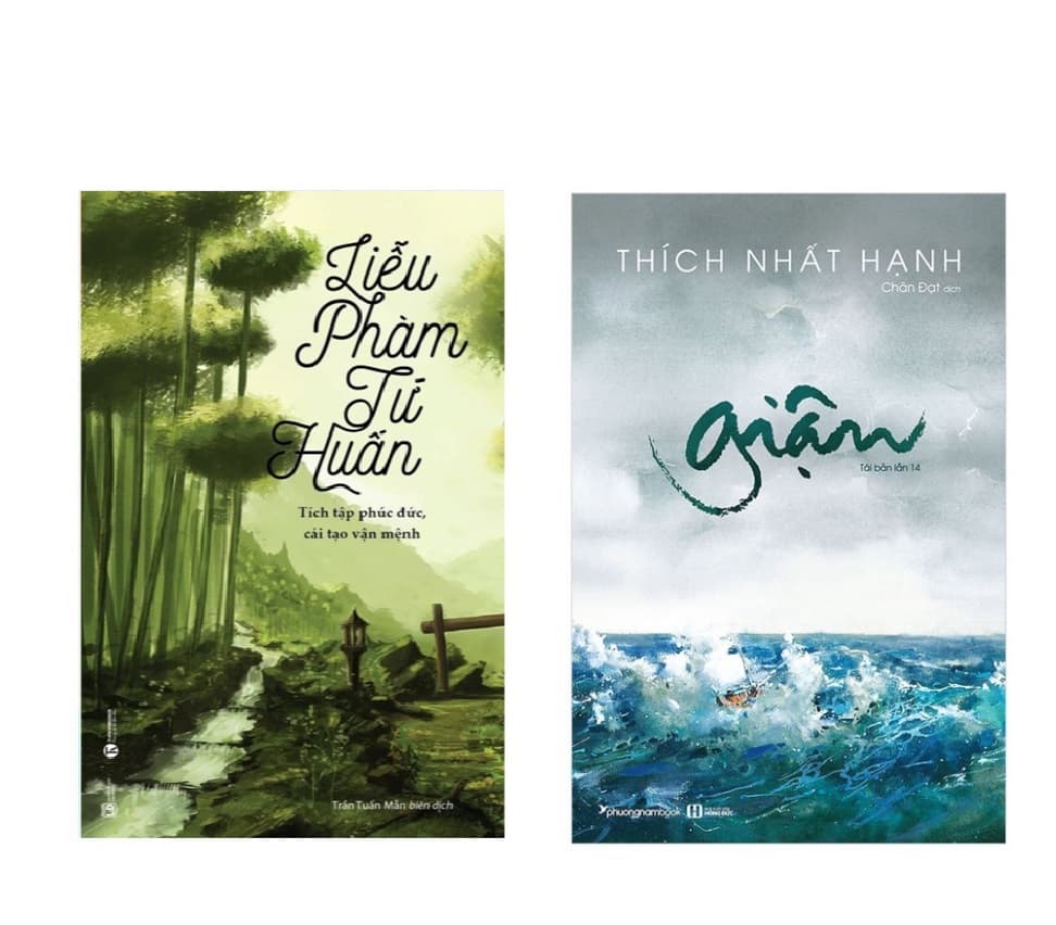 Combo 2 Cuốn sách Liễu Phàm Tứ Huấn Giận Thích Nhất Hạnh