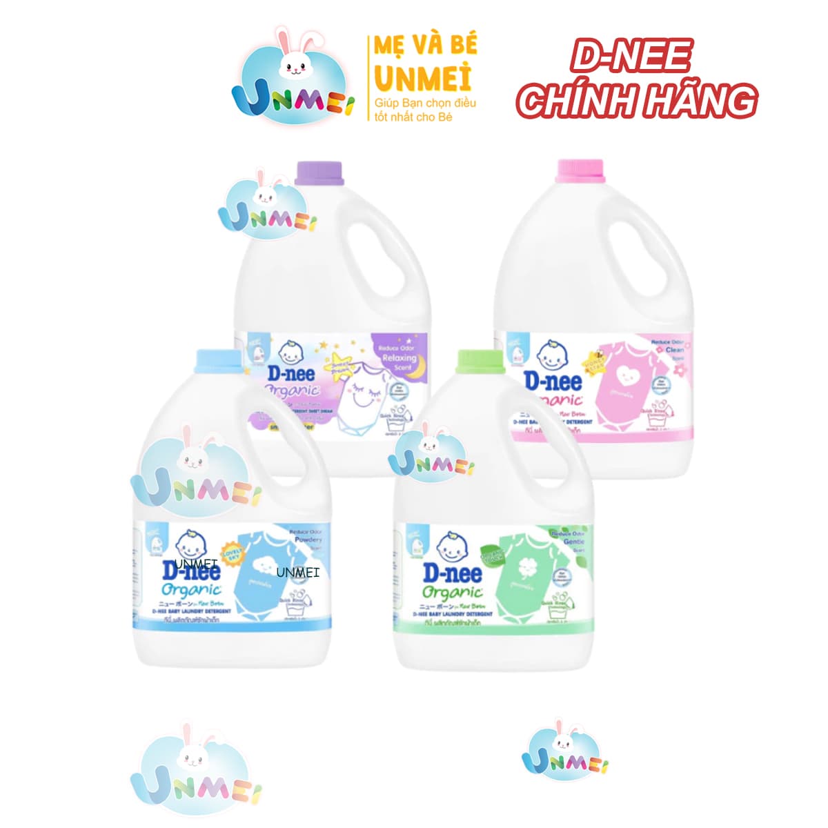 Nước giặt quần áo cho bé D nee chai 3000ml Hàng hính hãng có hoá đơn Xanh dương