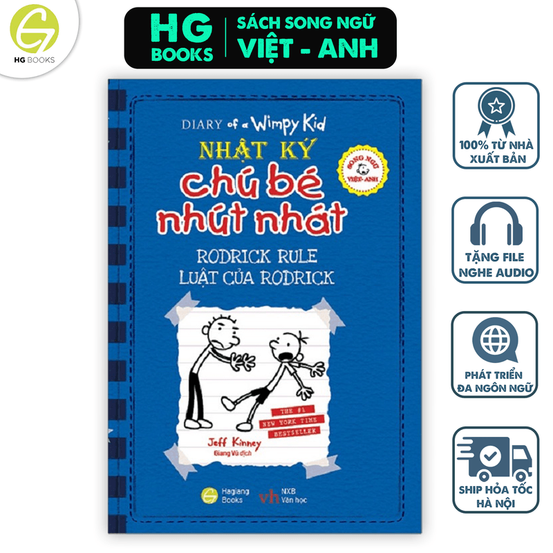 Nhật Ký Chú Bé Nhút Nhát Song Ngữ Tập 2 Luật của Rodrick Diary Of A Wimpy Kid