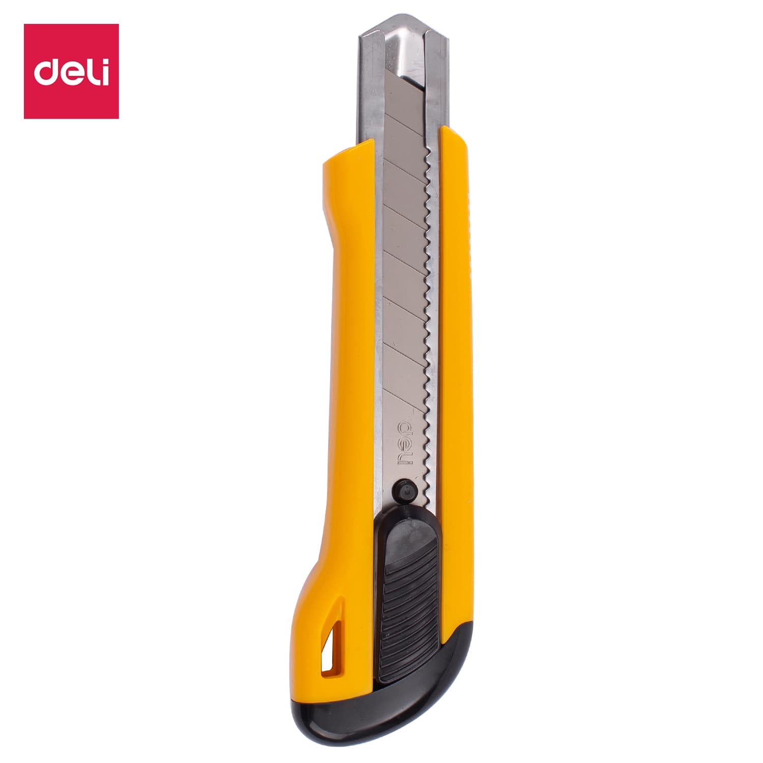Dao Rọc Giấy Deli Cỡ Lớn Loại 8 Lưỡi Tách Rời Vàng 1 Cái E2042