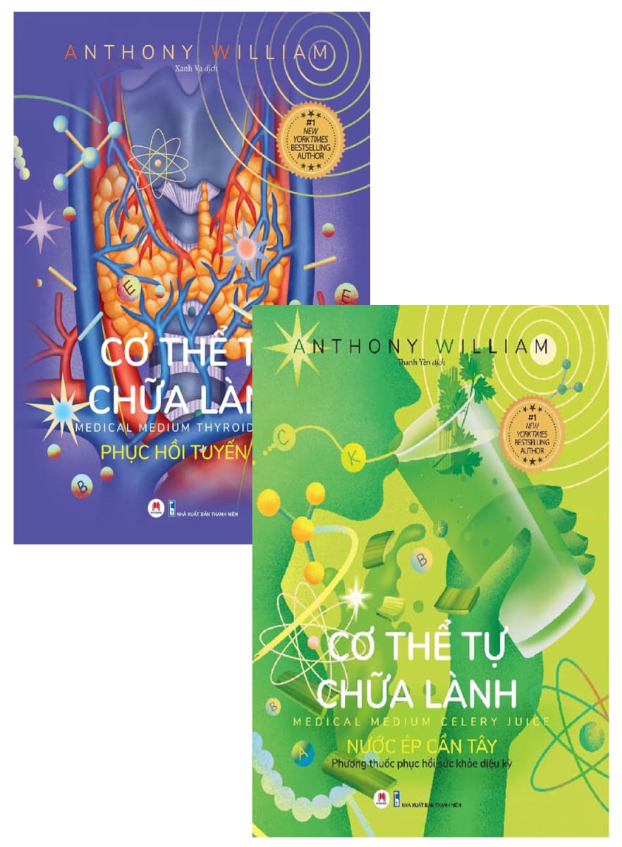 Combo Cơ Thể Tự Chữa Lành Nước Ép Cần Tây Phục Hồi Tuyến Giáp Bộ 2 Cuốn