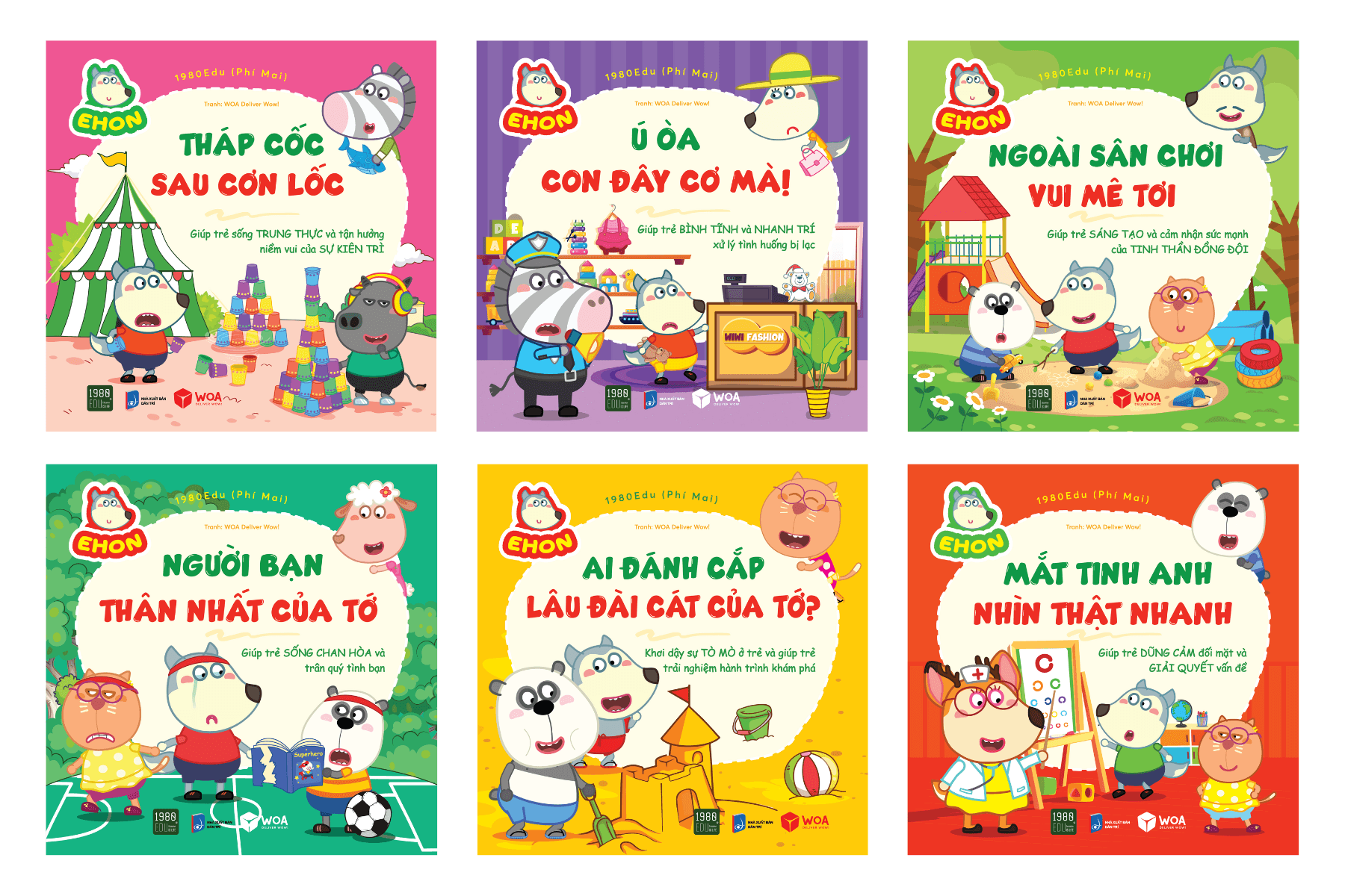 Combo 6 cuốn Wolfoo Ehon