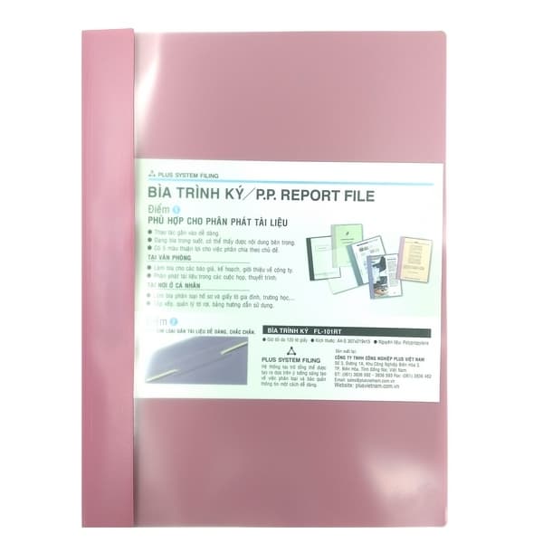 Bìa Trình Kí Plus 82 V05 Màu Hồng