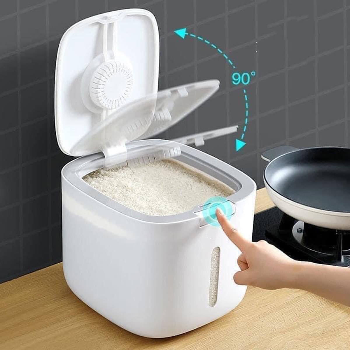 Thùng Đựng Gạo Cao Cấp MINIIN 5kg & 10kg Thùng Đựng Gạo Nắp Đậy Thông Minh Thiết Kế Hiện Đại & Đẹp Mắt Chất Liệu ABS &PP An Toàn Chống Nước Chống Ẩm Mốc Mối Mọt Hàng Nhập Khẩu 5kg