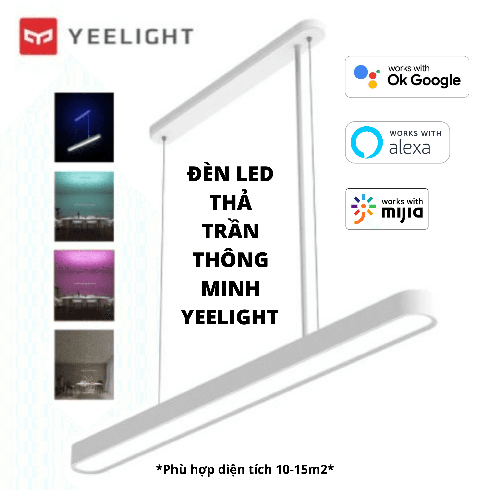 ĐÈN LED THẢ TRẦN THÔNG MINH XIAOMI YEELIGHT YLDL01YL BẢN QUỐC TẾ