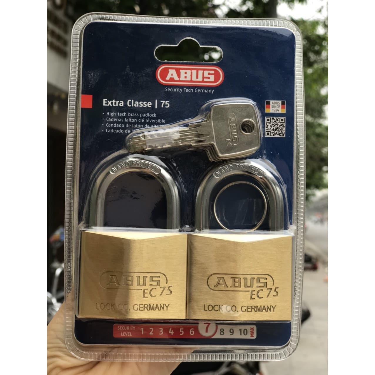 Bộ hai ổ khóa dùng chung 1 chìa Abus 75 50mm CHLB Đức