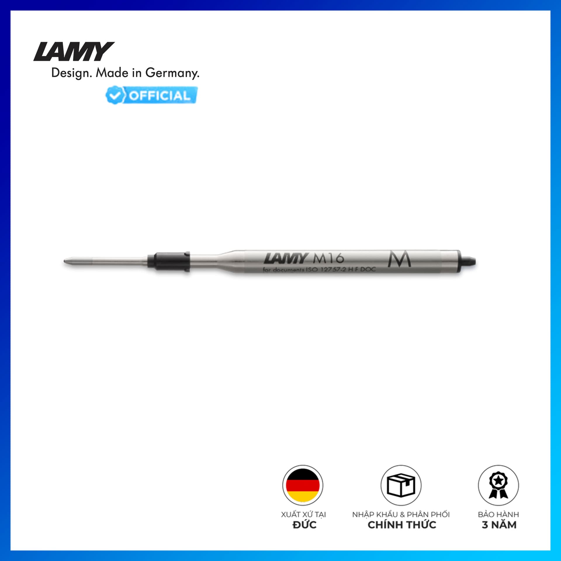Ruột Bút Bi Lamy M 16 Đen Bút ngòi M 1.0mm 1600150