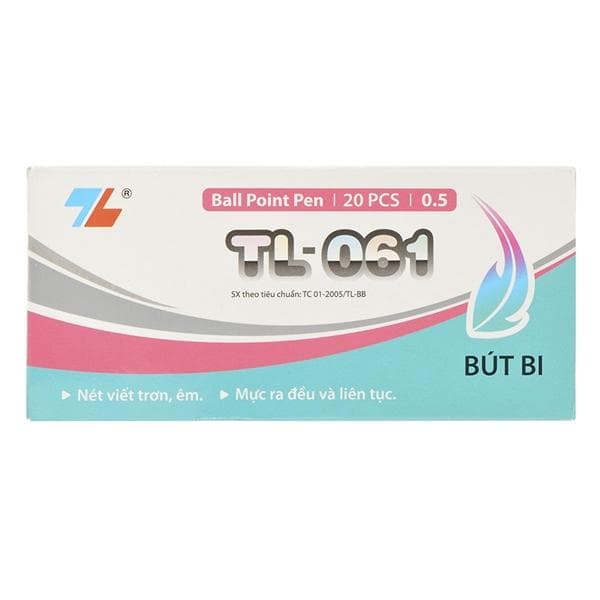 Bút Bi Thiên Long TL 061 Mực XanhĐenĐỏ Xanh Combo 20