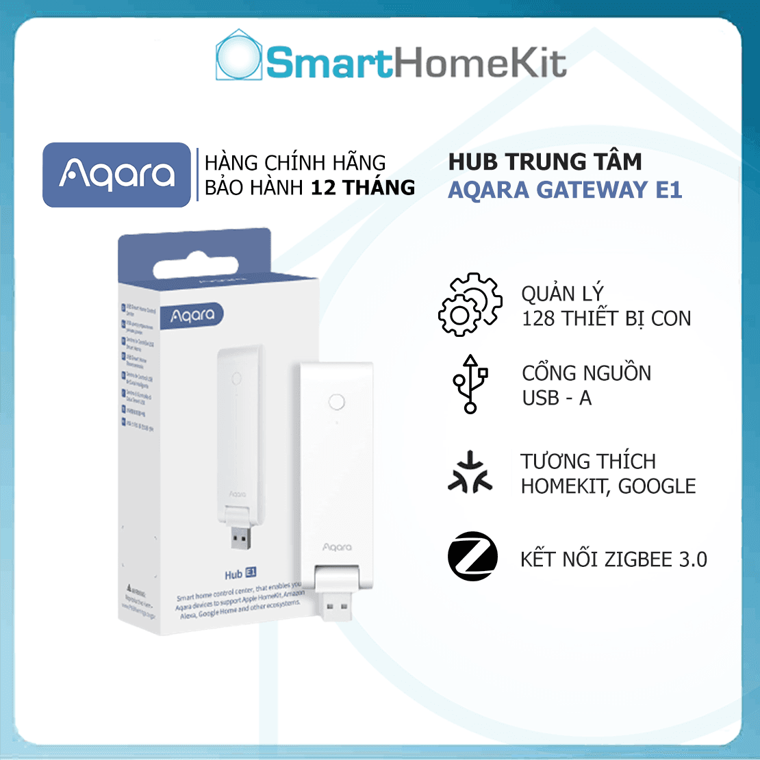 Bộ trung tâm Aqara Hub E1 USB Zigbee Extender HE1 G01 Bản Quốc Tế
