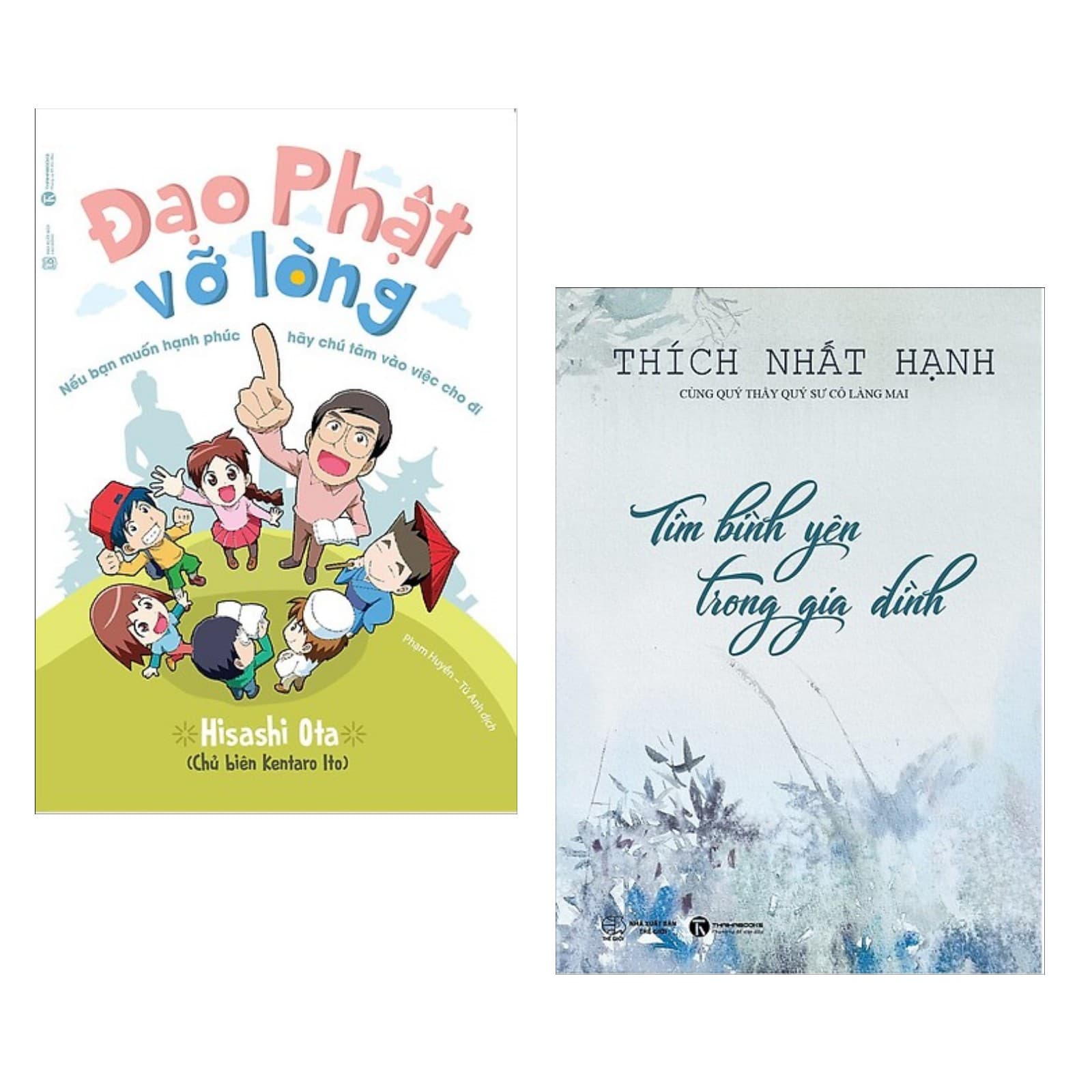 Combo 2 Cuốn Sách Hay Nhất Về Tôn Giáo Tâm Linh Đạo Phật Vỡ Lòng Tìm Bình Yên Trong Gia Đình Tái Bản Tặng Kèm Bookmark Happy Life