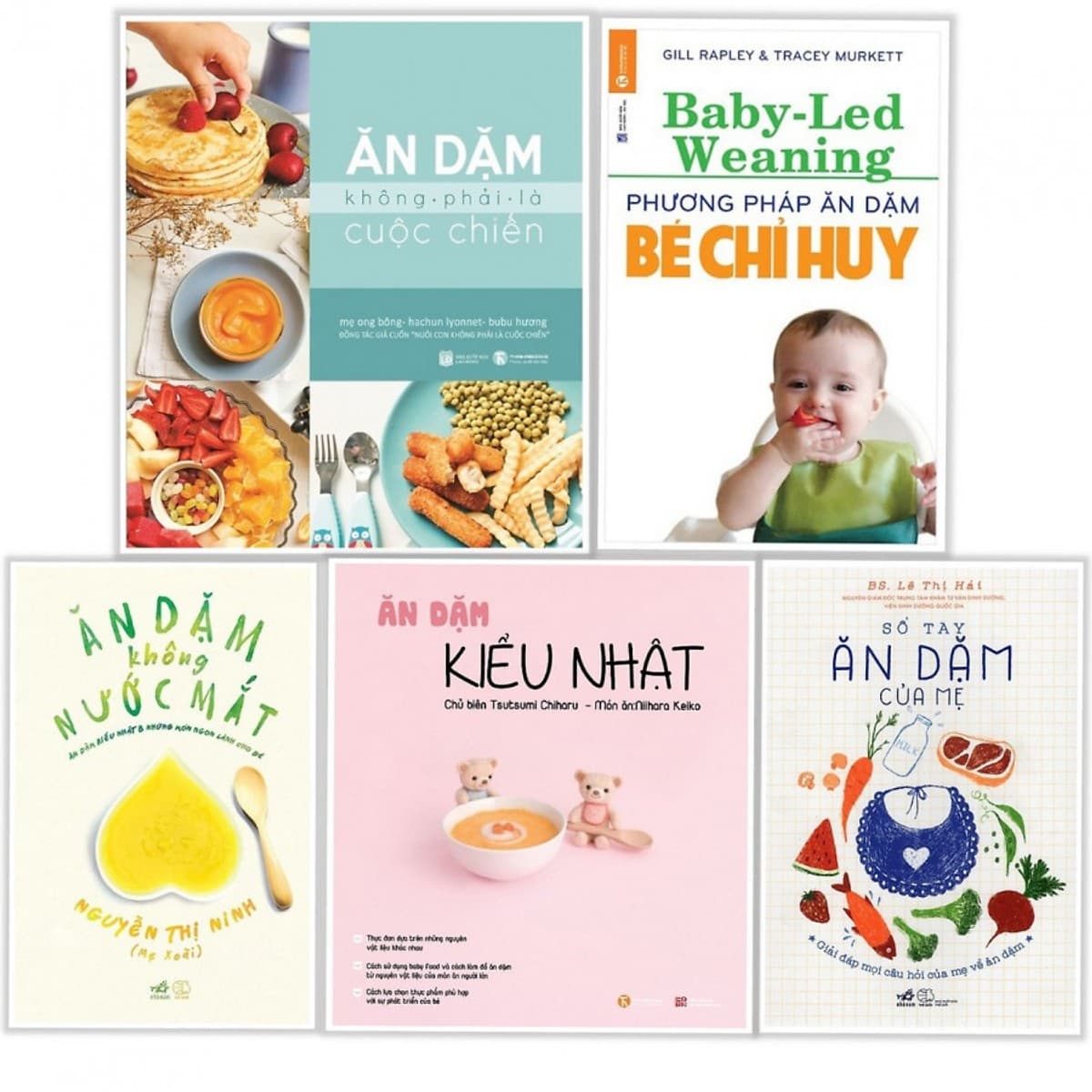 Combo Sách Ăn Dặm Kiểu Nhật Ăn Dặm Không Phải Cuộc Chiến Phương Pháp Ăn Dặm Bé Chỉ Huy Ăn Dặm Không Nước Mắt Sổ Tay Ăn Dặm Của Mẹ Tặng kèm poster An Toàn Cho Con Yêu Quy Tắc 5 Ngón Tay