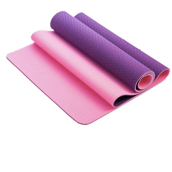 Thảm Tập Yoga Và Gym Chất Liệu Cao Cấp TPE 6mm 2 Lớp DNS012 Đại Nam Sport Chống Trơn Tặng Kèm Túi Và Dây Buộc không Túi Tím Hồng