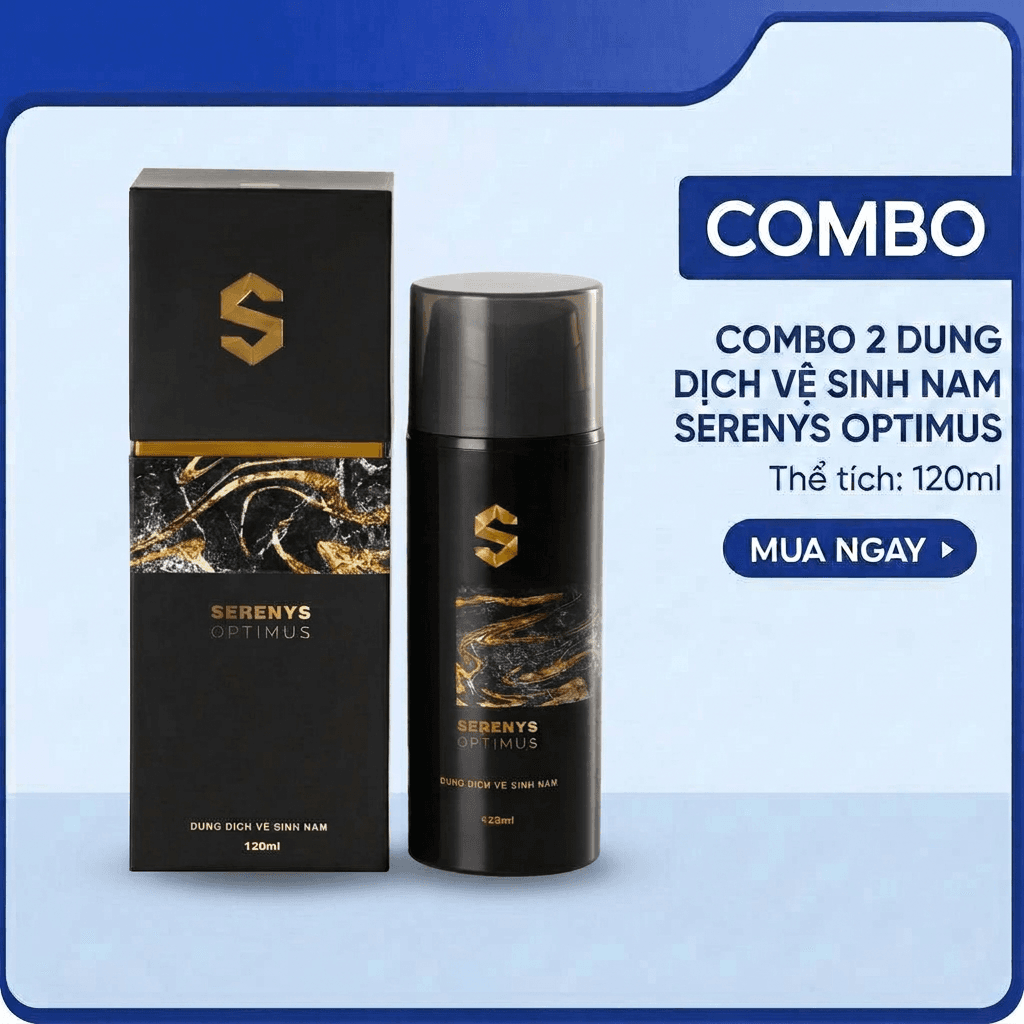 Combo 2 Gel vệ sinh nam Serenys Optimus 120ml Dung dịch vệ sinh phụ khoa nam giới