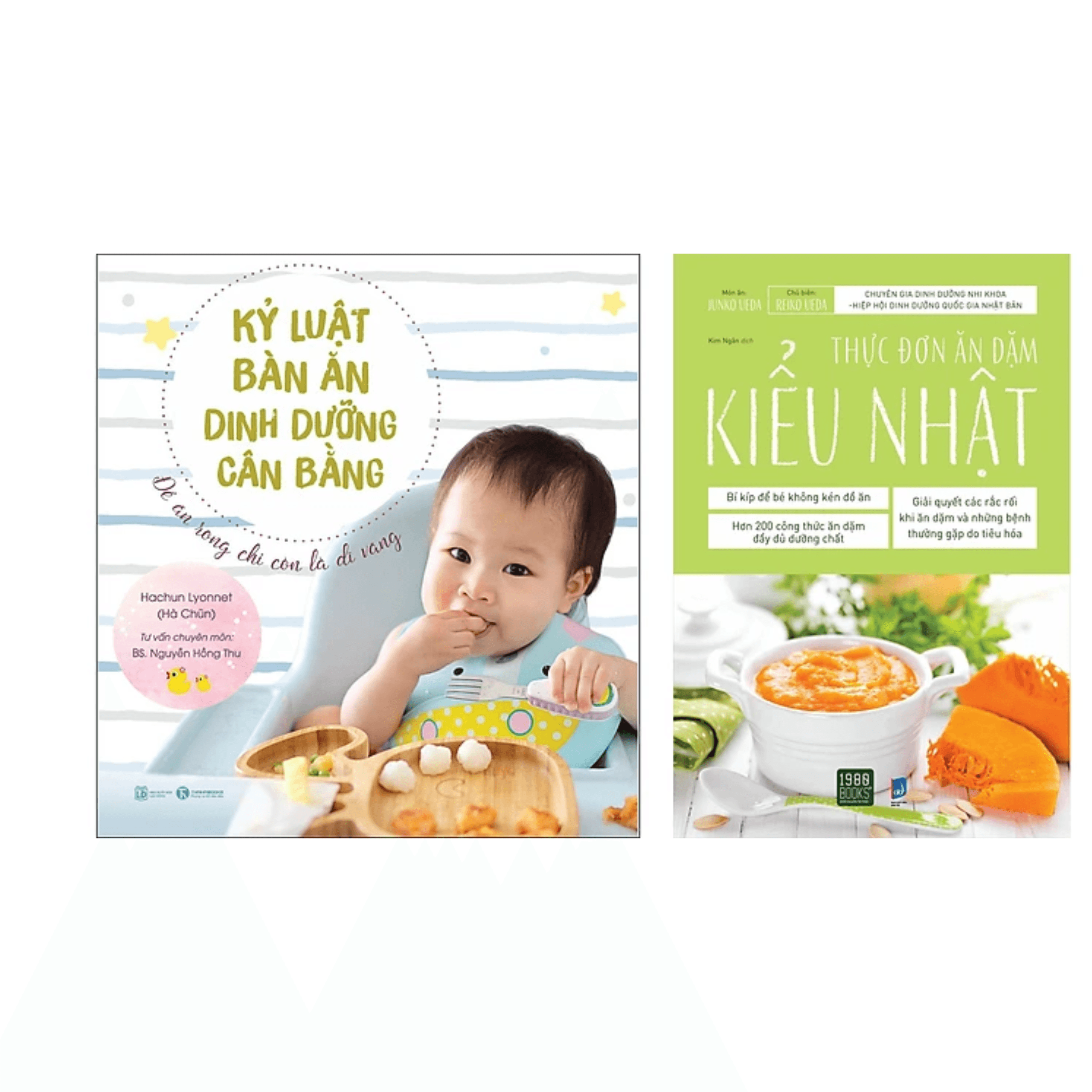 Combo 2Q Sách Ăn Dặm Cho Trẻ Kỷ Luật Bàn Ăn Dinh Dưỡng Cân Bằng Thực Đơn Ăn Dặm Kiểu Nhật