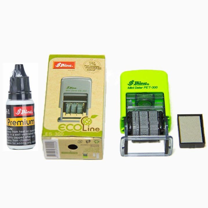 Dấu Ngày Thắng Năm Đóng Lên Mọi Chất Liệu Bao Gồm Mực Khắc Dâu Chất Lượng Cao Thương Hiệu Shiny PET 300 ĐEN
