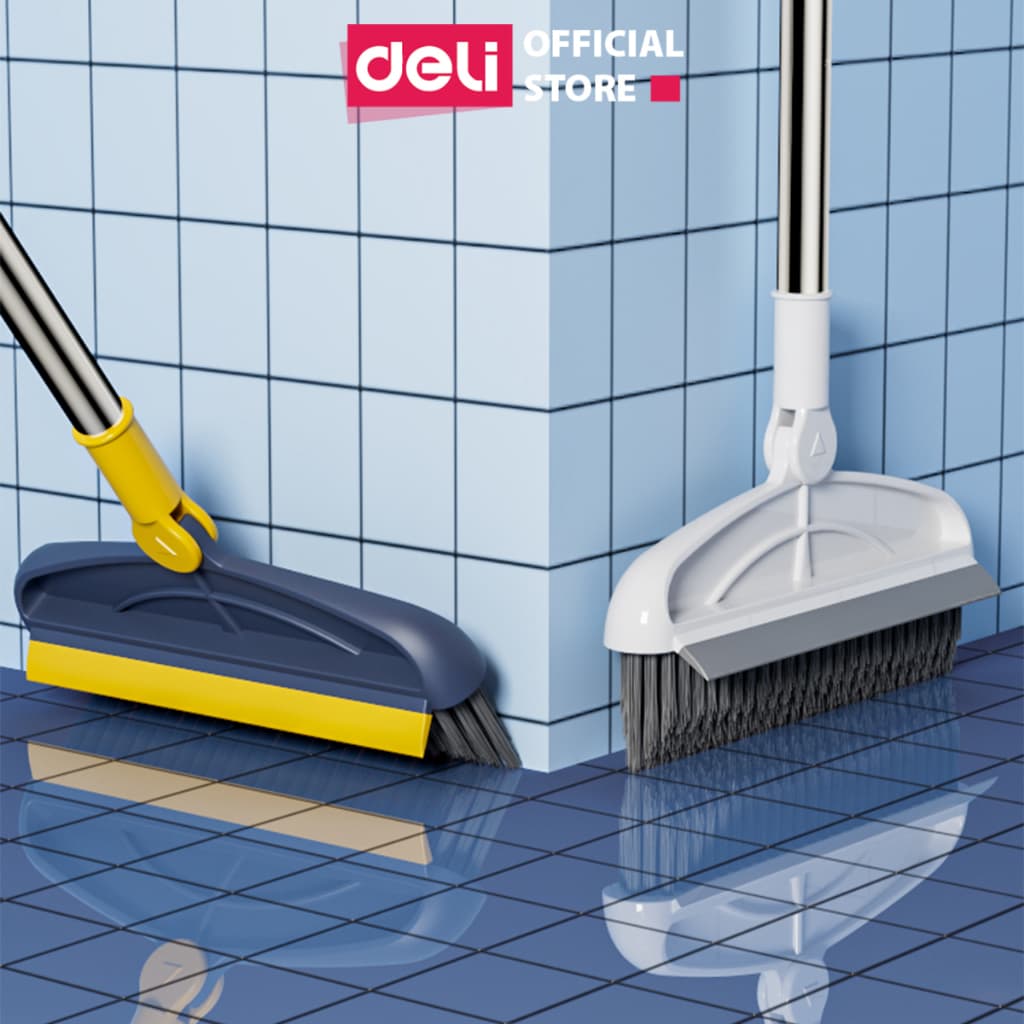 Cây Chà Sàn Nhà Tắm Thông Minh 2 Trong 1 Chổi Cọ Sàn Và Gạt Nước Xoay 180 Độ Deli Chổi Cọ Nhà Vệ Sinh Phòng Tắm Cọ Khe Hẹp Góc Tường VS1006