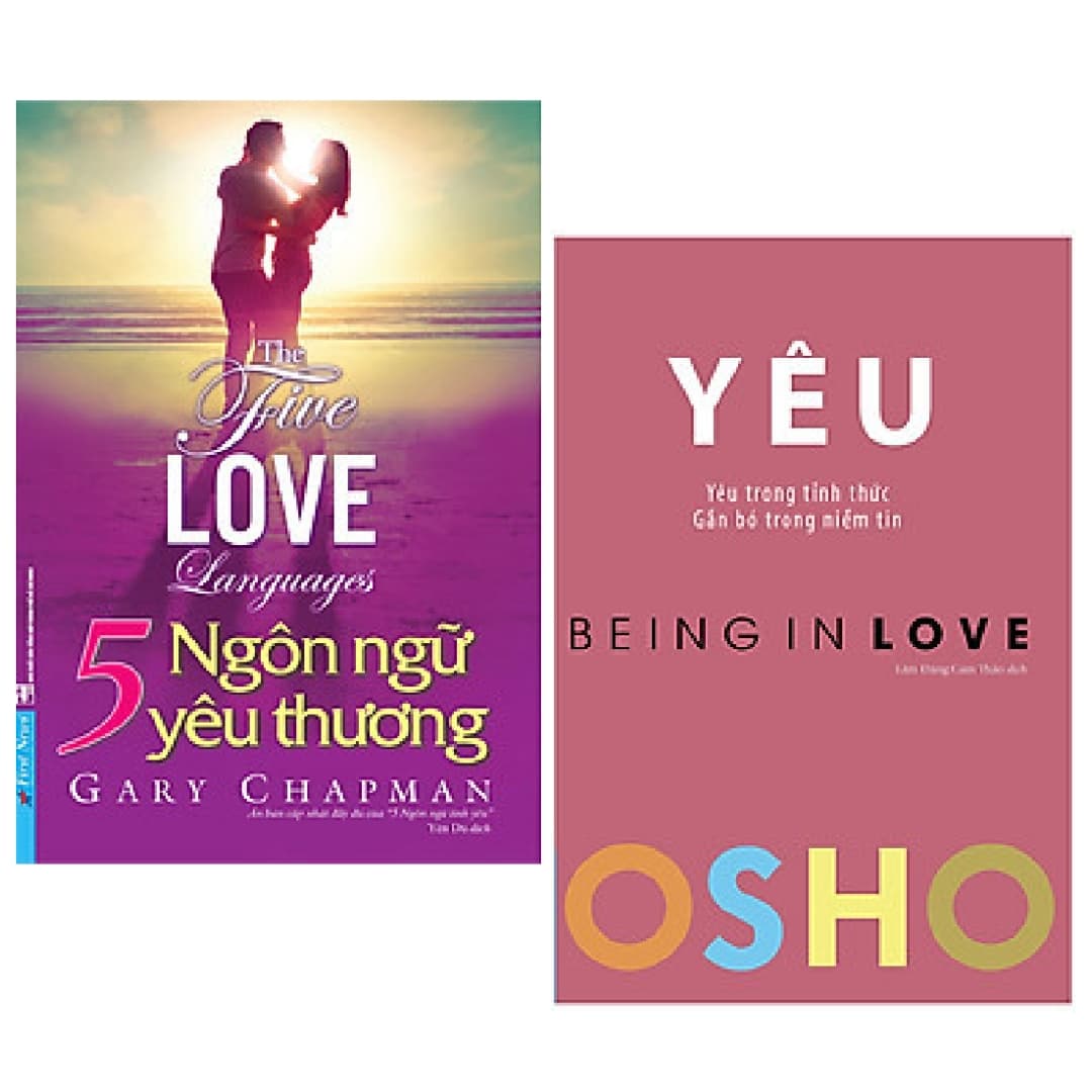 Combo 2 cuốn 5 Ngôn Ngữ Yêu Thương The Five Love Languages Tái Bản OSHO Yêu Being In Love